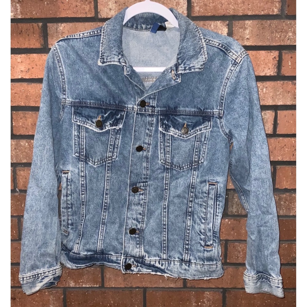 H&M Nickelodeon SpongeBob SquarePants Mind Like A Sponge Graphic Denim Jacket XS